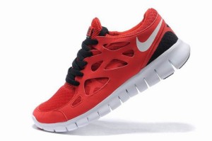 Nike Free Run 2 Femme Rouge Noir Blanc